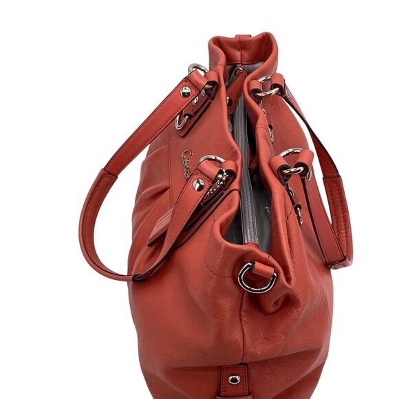Coach Ashley Carryall Satchel F15513 Salmon/Coral Shoulder Bag - Picture 9 of 16